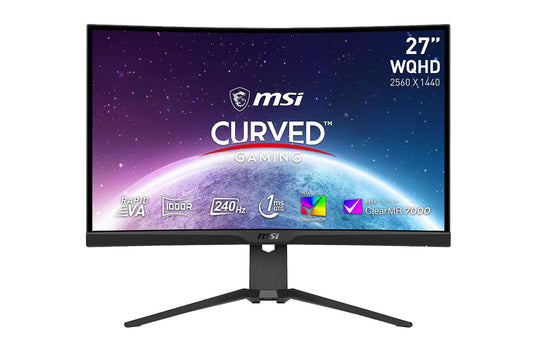 MSI MAG 275CQRXFDE 27 Zoll WQHD Gaming-Monitor (1 ms Reaktionszeit, 240 Hz) [Energieklasse F] (9S6-3CD04H-036)