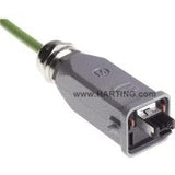 Harting Han 3 A RJ45 Steckverbinder Stecker, gerade Pole: 4 Han 3 A RJ45 Grau 09 45 115 1100 1 St. (09 45 115 1100)
