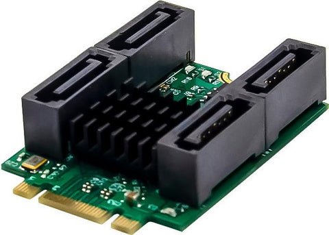 InLine Schnittstellenkarte M.2 Key B+M zu 4x SATA Stecker RAID HyperDuo (76660U)