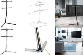 LogiLink - Aufstellung - V-Base - fr LCD TV - Aluminium, Stahl - Schwarz - Bildschirmgre: 124.5-177.8 cm (49"-70") - Bodenaufstellung