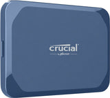 Crucial X10 - SSD - verschlsselt - 1 TB - extern (tragbar) - USB 3.2 Gen 2x2 (USB-C Steckverbinder) - 256-Bit-AES - Matte Blue (CT1000X10SSD9)