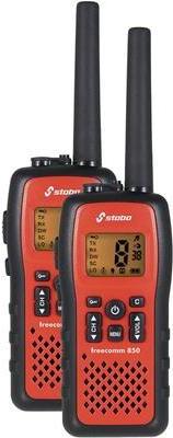 Stabo Freecomm 850 PMR-Handfunkgert 2er-Set IPX7 wasserdicht schwimmfhig bis 10 km Reichweite (20850)