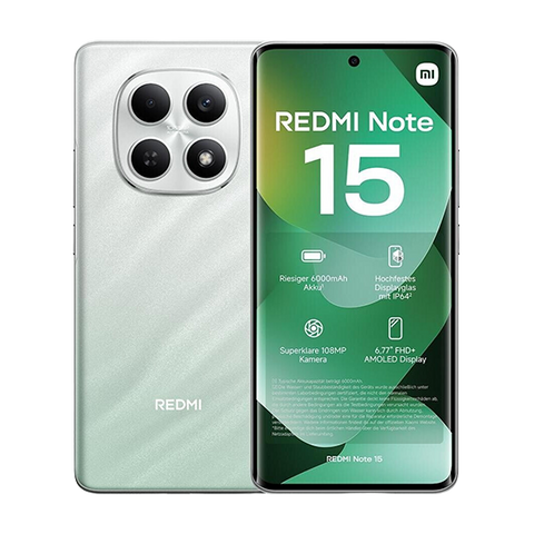 Xiaomi Redmi Note 15 16,9 cm (6,67") AMOLED Dual-SIM Snapdragon 7s Gen 2  256 GB  8 GB RAM  Android  Grn  EU