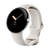 Watch Google Pixel Watch LTE 41mm Polished Silver Case with Sport Band - Chalk (GA04305-GB)