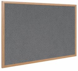 Bi-Office FB0742239 bacheca per appunti Interno Grigio Legno (Bi-Office Earth-It Executive Grey Felt Noticeboard Oak Wood Frame 900x600mm - FB0742239 DD)