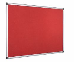 Bi-Office FA2146170 bacheca per appunti Interno Rosso Alluminio (Bi-Office Maya Red Felt Noticeboard Aluminium Frame 2400x1200mm - FA2146170 DD)
