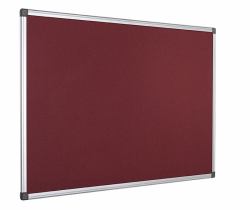 Bi-Office FA3833170 bacheca per appunti Interno Borgogna Alluminio (Bi-Office Maya Burgundy Felt Noticeboard Aluminium Frame 1200x1200mm - FA3833170 DD)