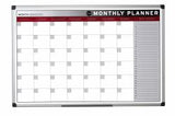 Bi-Office GA0336170 lavagna per pianificazione Mese (Bi-Office Month Magnetic Whiteboard Planner Aluminium Frame 900x600mm - GA0336170 DD)