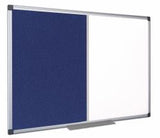 Bi-Office XA0522170 bacheca per appunti Interno Blu Alluminio (Bi-Office Maya Combination Board Blue Felt/Magnetic Whiteboard Aluminium Frame 1200x900mm - XA0522170 DD)