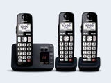 Panasonic KX-TGE823EB telefono Telefono DECT Identificatore di chiamata Nero (PANASONIC KX-TGE823EB TRIO) - Versione UK