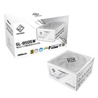 ASRock Steel Legend SL-850G 850W ATX Power Supply Unit, 80 Plus Gold Certified, 120mm Silent Cooling Fan, High Efficiency PSU