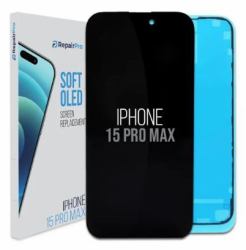 ReplaceBase RBSKU23239 ricambio per cellulare Display Nero (RepairPro  iPhone 15 Pro Max  Replacement Screen [120Hz]  Soft OLED)