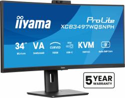 iiyama ProLite XCB3497WQSNPH-B1 Monitor PC 86,4 cm [34] 3440 x 1440 Pixel UltraWide Quad HD LED Nero (iiyama ProLite XCB3497WQSNPH-B1 - Monitor a LED - curvato - 34 [31.3 visualizzabile] - 3440 x 144