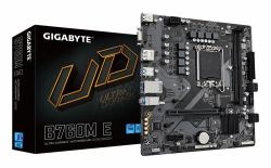 GIGABYTE B760M E Scheda madre - Supporta CPU Intel Core 14 generazione, VRM a 6+1+1 fasi, fino a 7200 MHz DDR5 [OC], 2xPCIe 4.0 M.2, LAN 1 GbE, USB 3.2 Gen 1 (GIGABYTE 1700 B760M E M-ATX)