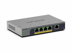 NETGEAR GS105EPP Non gestito Gigabit Ethernet [10/100/1000] Supporto Power over Ethernet [PoE] Montaggio da desktop/parete Grigio (5-PORT POE+ 1G PLUS SWITCH - POE BUDGET 120 W FANLESS)