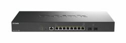 D-Link DXS-1210-10MP/B switch di rete Gestito L2+ 10G Ethernet [100/1000/10000] Supporto Power over Ethernet [PoE] Nero (10-PORT 10G MULTI-GIGABIT POE++ - SMART MANAGED SWITCH WITH 2 X 10)