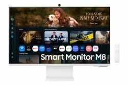 Samsung M8 S32FM801UU Monitor PC 81,3 cm [32] 3840 x 2160 Pixel 4K Ultra HD LCD Bianco (SAMSUNG 32 M80F SMART MONITOR)