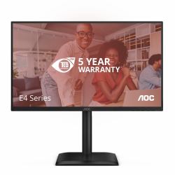 AOC E4 24E4CV Monitor PC 60,5 cm [23.8] 1920 x 1080 Pixel Full HD LED Nero (AOC 24E4CV - LED monitor - 24 [23.8 viewable] - 1920 x 1080 Full HD [1080p] @ 120 Hz - IPS - 300 cd/m? - 1500:1 - 4 ms - HD