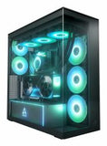 ARCTIC Xtender VG [Mirror Black] Midi Tower Nero (ARCTIC Xtender [VG Mirror Black] Case w/ Mirror Glass Side and Front, E-ATX, 5x ARGB Fans, ARGB PSU Shroud, Mesh Airflow, GPU Vertical Mount, USB-C 1