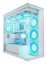 ARCTIC Xtender [White] Midi Tower Bianco (ARCTIC Xtender [White] Case w/ Clear Glass Side and Front, E-ATX, 5x ARGB Fans, ARGB PSU Shroud, Mesh Airflow, USB-C 10Gbps)