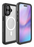 4smarts Hlle custodia per cellulare 16 cm [6.3] Cover Nero, Trasparente (WATERPROOF CASE STARK FOR APPLE - IPHONE 17 MAGSAFE COMPATIBLE)