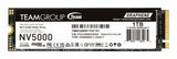 Team Group NV5000 1 TB M.2 PCI Express 4.0 NVMe 3D NAND (Team NV5000 [TM8FGM001T0C101] 1TB M.2 Interface, PCIe Gen4x4 with NVMe, 2280, Read 5000MB/s, Write 3000MB/s, 3 Year Warranty)