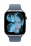 Apple Cinturino Sport blu salmastro [46 mm] - M/L (Apple - Band for smart watch - 46mm - M/L [fits wrists 160-210 mm] - anchor blue - for Watch Herms Series 12, SE 3, Series 10, Series 11, Series
