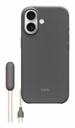 Apple MGY54LL/A custodia per cellulare 16 cm [6.3] Cover Granito, Grigio (Beats - Protective cover for mobile phone - with kickstand and camera control - MagSafe compatibility - polycarbonate - grani