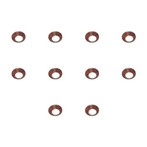 TECNOSYSTEMI 11133010 Guarnizione Conica in Rame per Giunti e Bocchettoni in Ottone - 1/4'' (10 Pz)