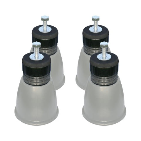 TECNOSYSTEMI SCD500101 Confezione 4 Piedini a Pavimento Regolabili Genius 1000R Colore Avorio con Vite di Fissaggio M8 - Portata 1000 Kg