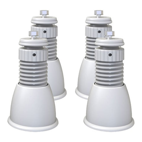 TECNOSYSTEMI SCD500181 Confezione 4 Piedini a Pavimento Regolabili e Snodabili Genius 1000R Short High Articulated - Colore Avorio